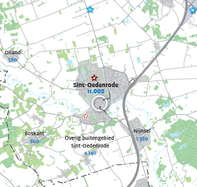 31-centrum sint-oednrode ligging in de kern