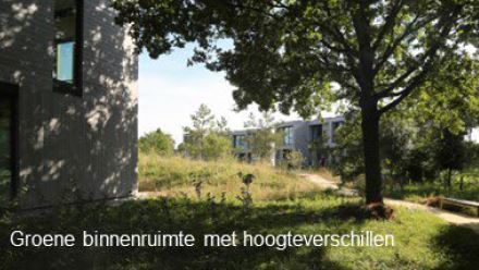 Groene binnenruimte met hoogteverschillen