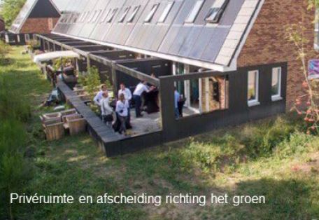 Priveruimte en afscheiding richting het groen