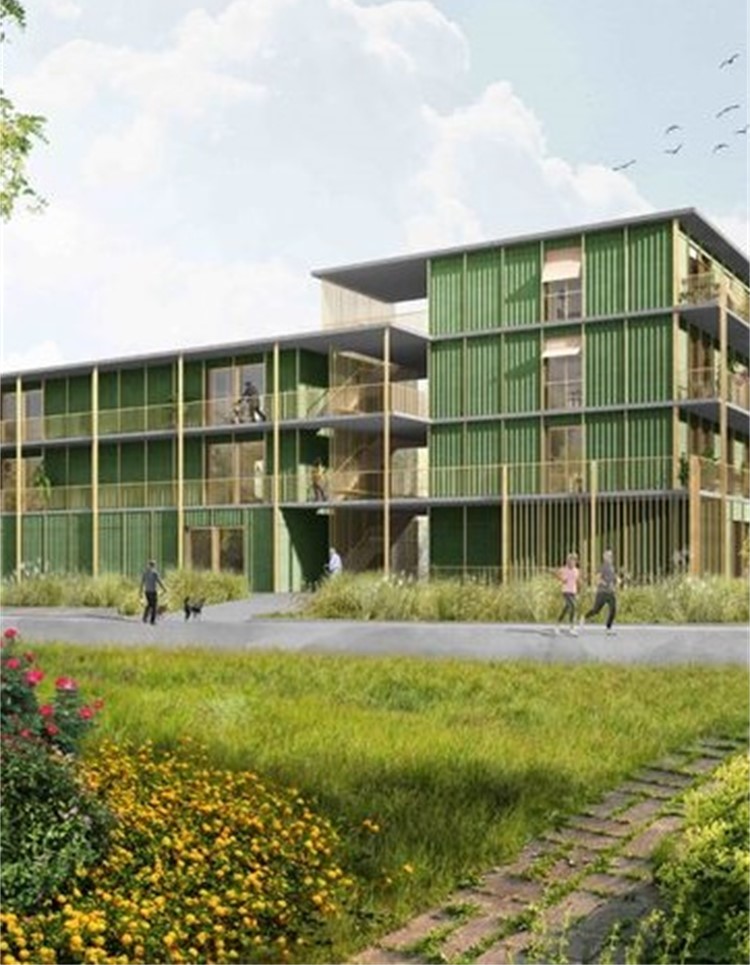 Referentiebeeld pand hoek Spoorlaan - Parallelweg-Zuid