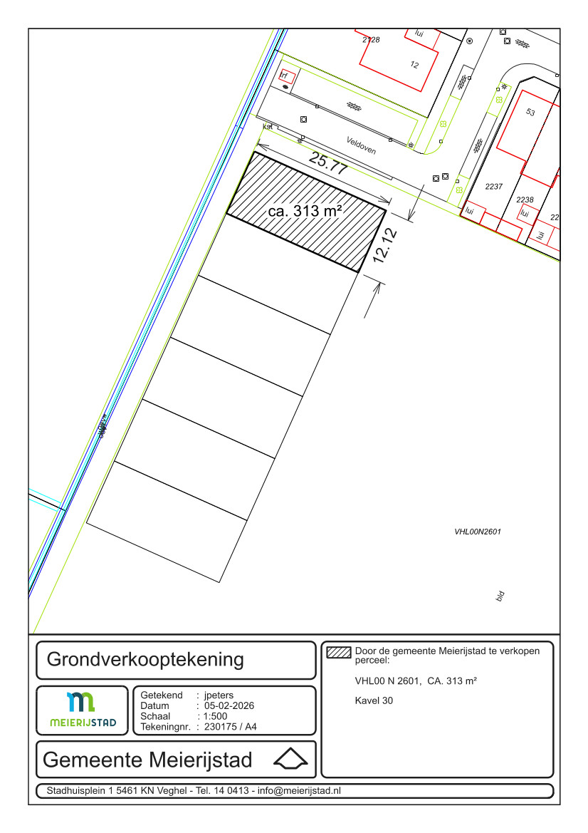 230175 - Verkooptekening kavel 30, Steenoven II