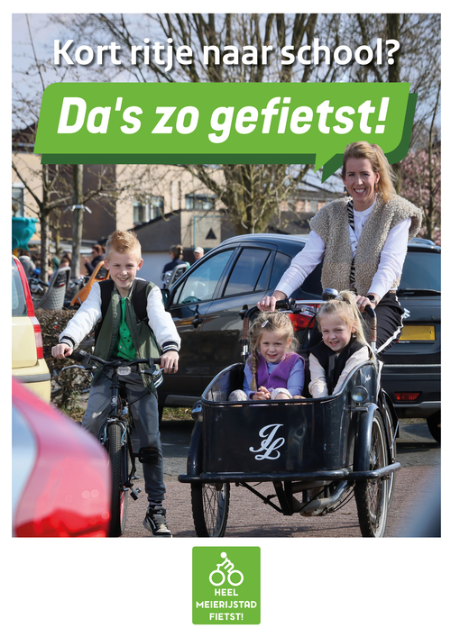 ‘Kort ritje naar school? Da’s zo gefietst!’