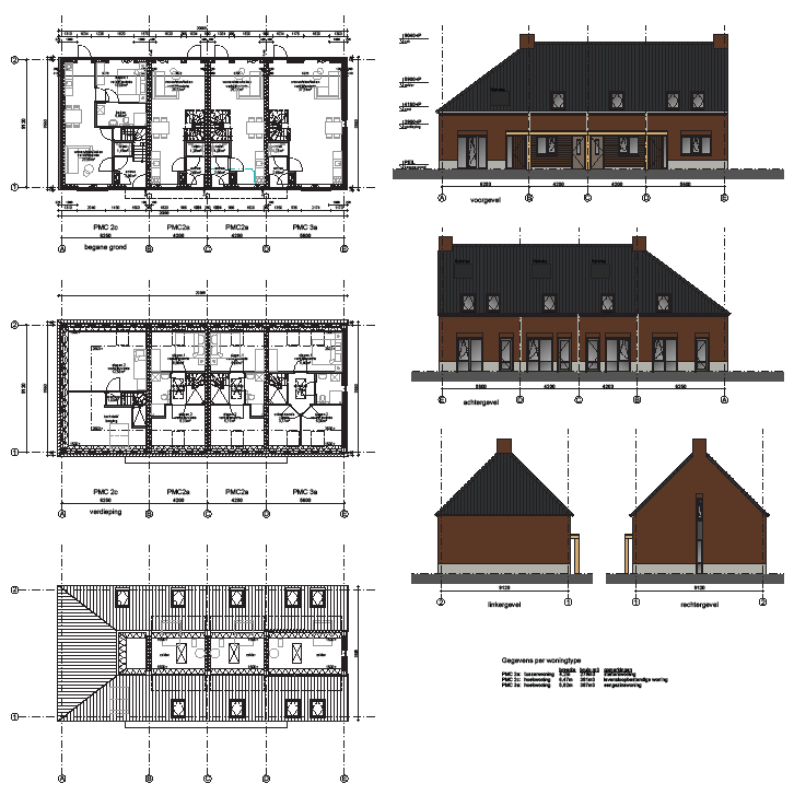 ontwerptekening huurwoningen