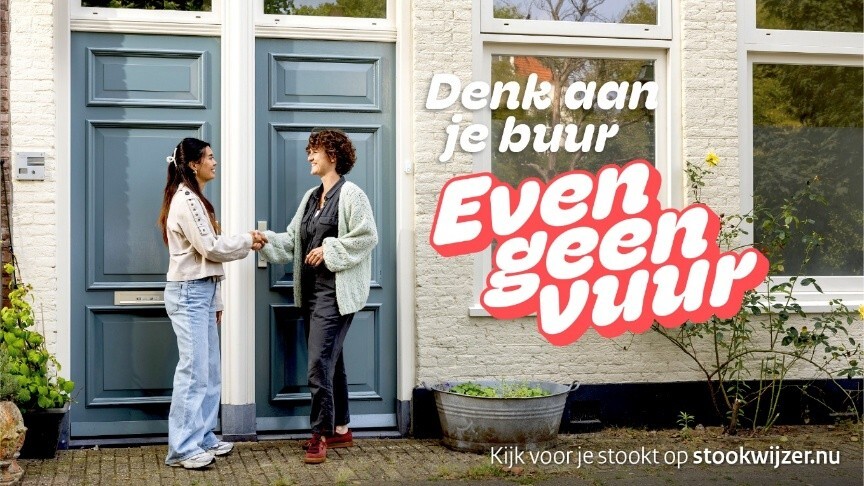 Denk aan je buur, even geen vuur. Kijk voor je stookt op stookwijzer.nu