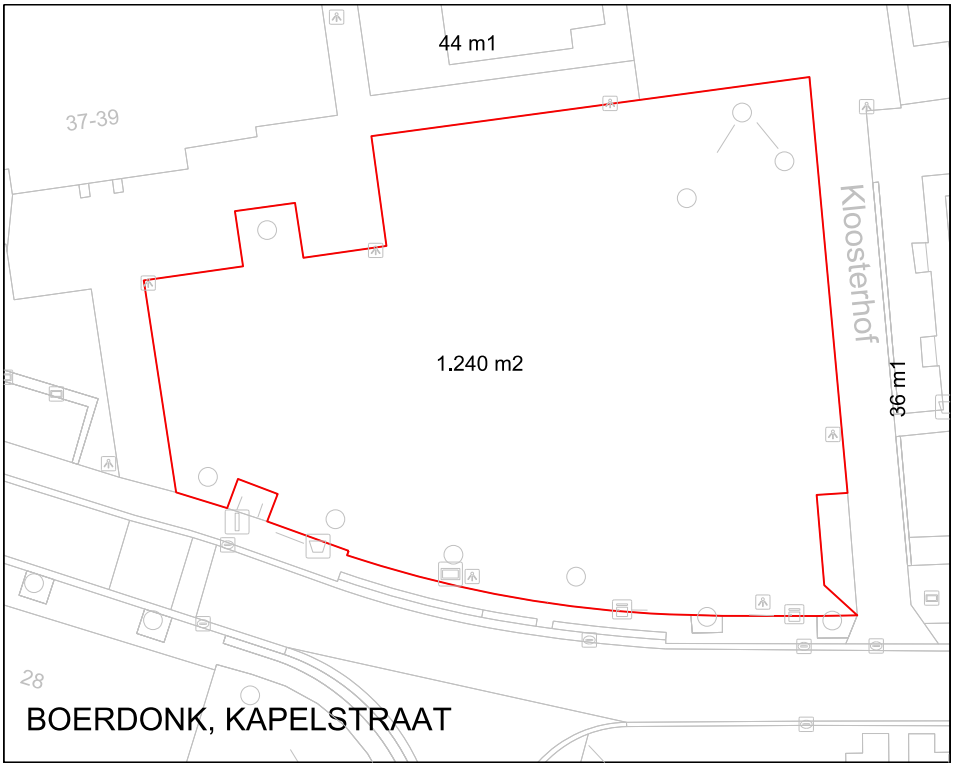Boerdonk, Kapelstraat, evenemententerrein van 1.240 vierkante meter