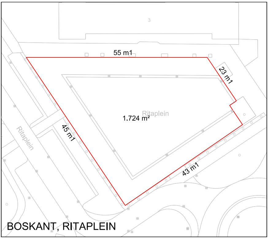 Boskant, Ritaplein, evenemententerrein van 1.724 vierkante meter